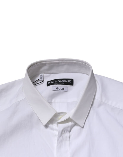 White GOLD Long Sleeves Dress Formal Shirt