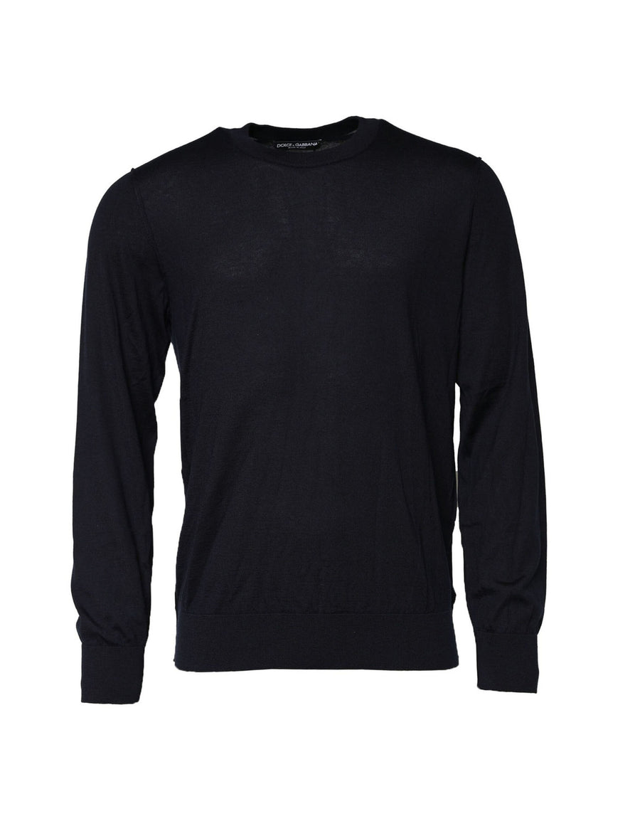 Black Cashmere Crew Neck Sweatshirt Sweater