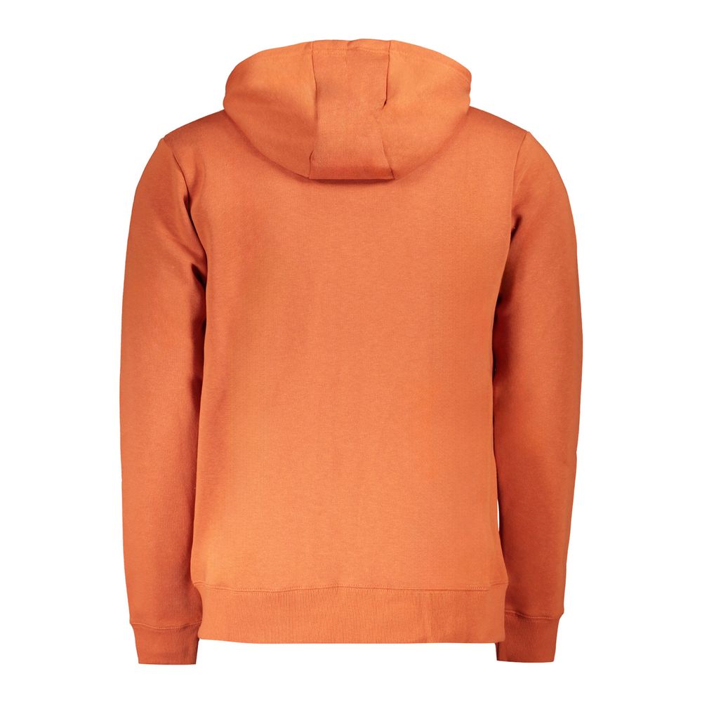 Brown Cotton Men Sweater Hoodie