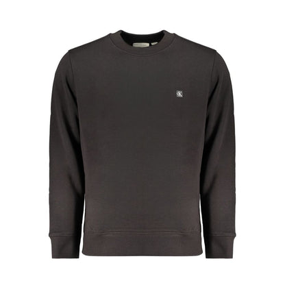 Black Cotton Men Sweater