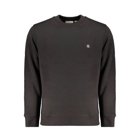 Black Cotton Men Sweater