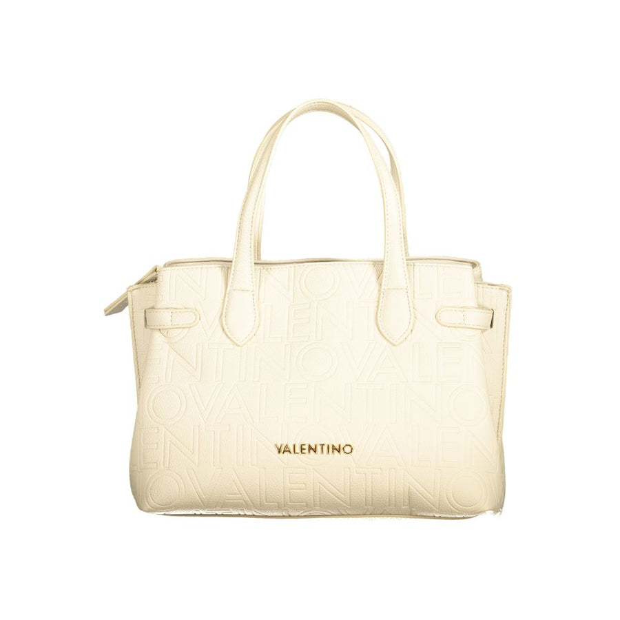 Beige Polyethylene Women Handbag