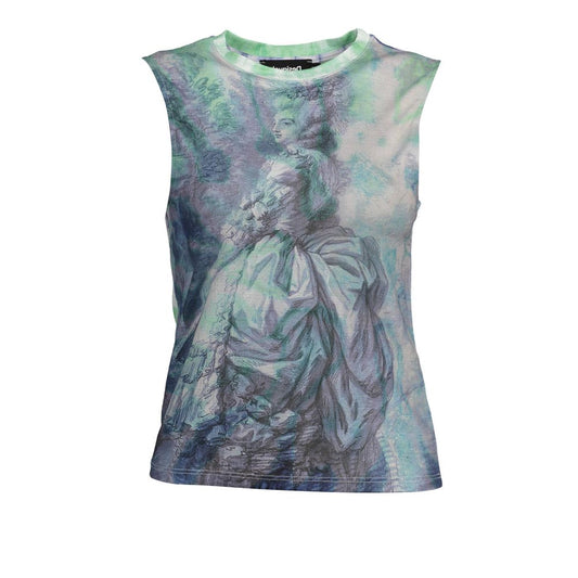 Blue Polyester Women Top