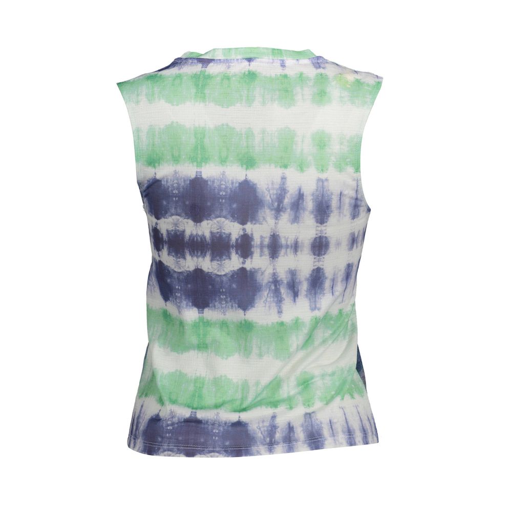 Blue Polyester Women Top