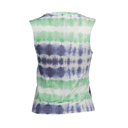 Blue Polyester Women Top