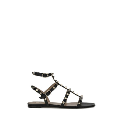 Black Calf Leather Bos Taurus Sandals