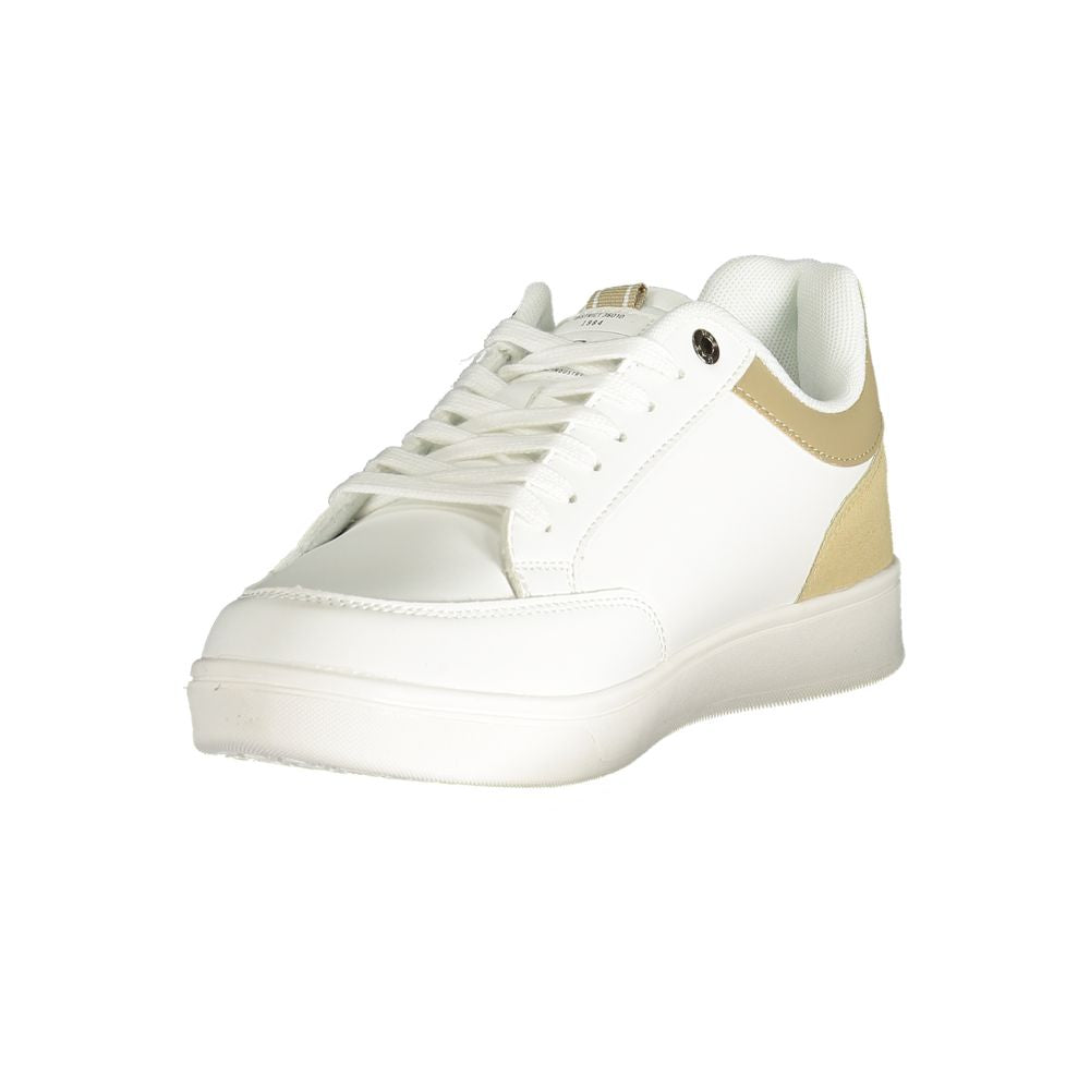 White Polyester Men Sneaker