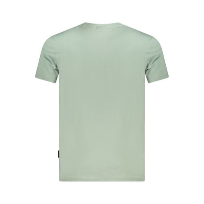 Green Cotton Men T-Shirt