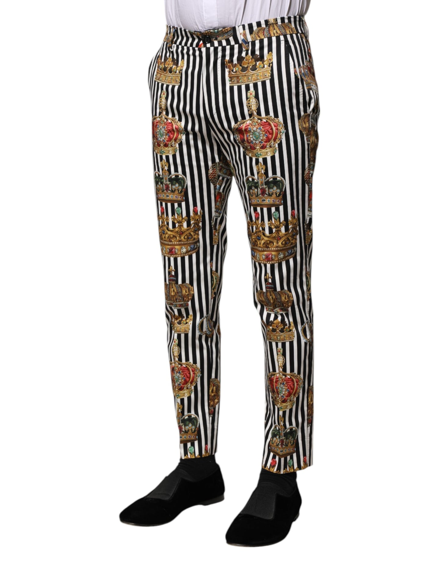 Multicolor Striped Crown Pants