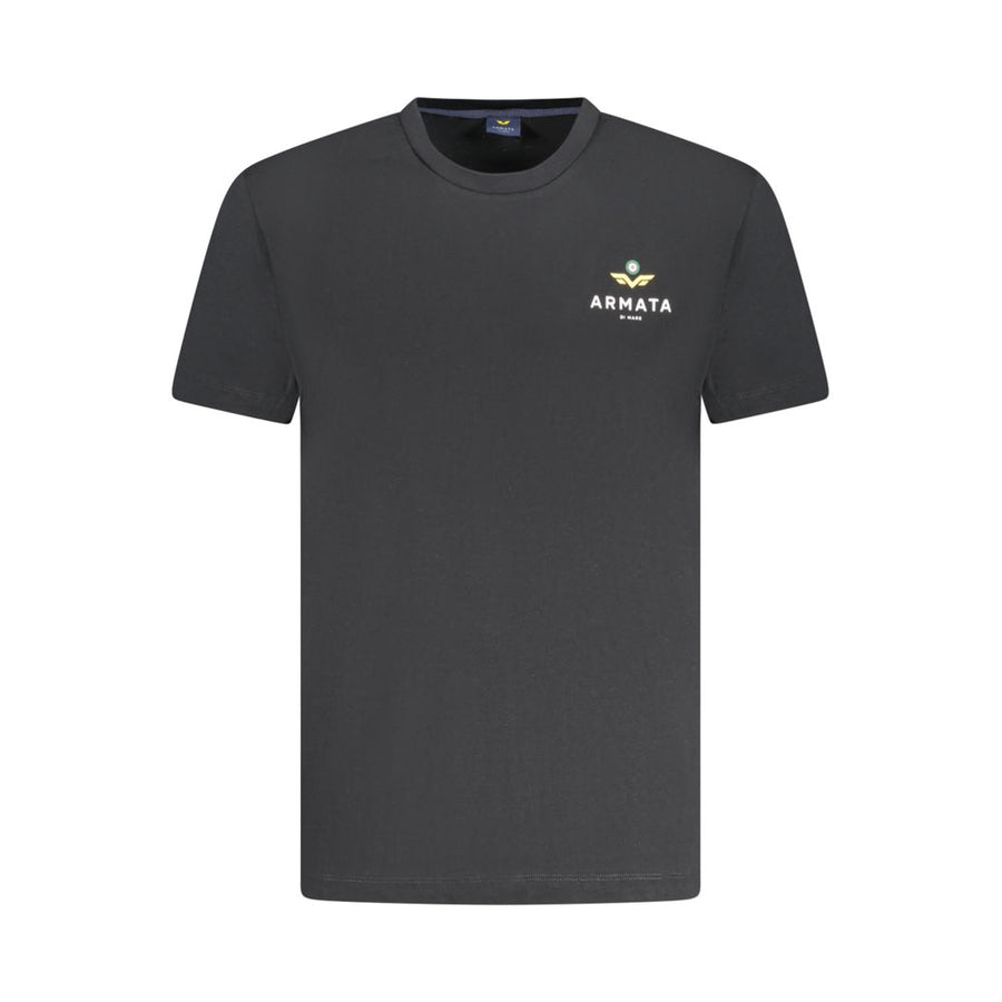 Black Cotton Men T-Shirt