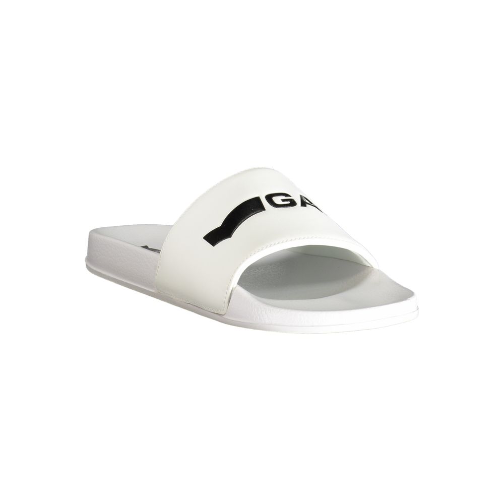 White Polyester Men Sandal