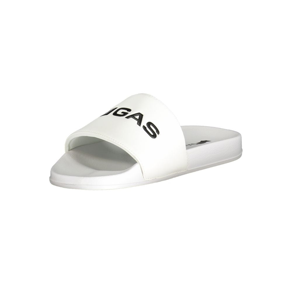White Polyester Men Sandal
