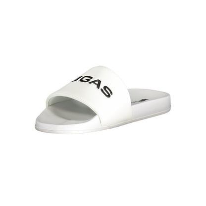 White Polyester Men Sandal