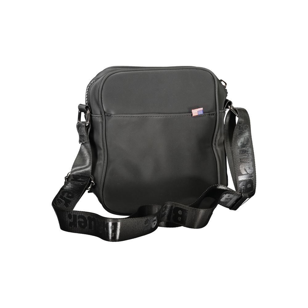 Black Polyester Mens Shoulder Bag