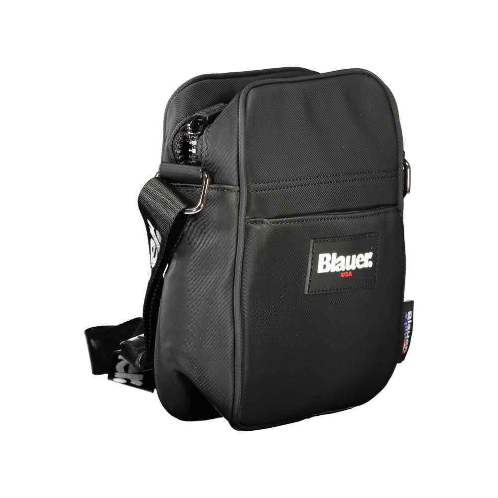 Black Polyester Mens Shoulder Bag