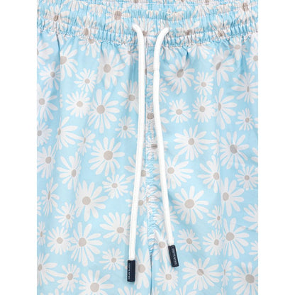 Blue Polyester Swim Shorts