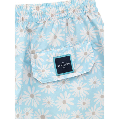 Blue Polyester Swim Shorts