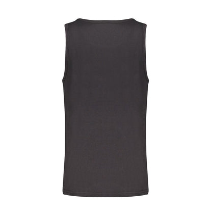Black Cotton Men's Tank Top