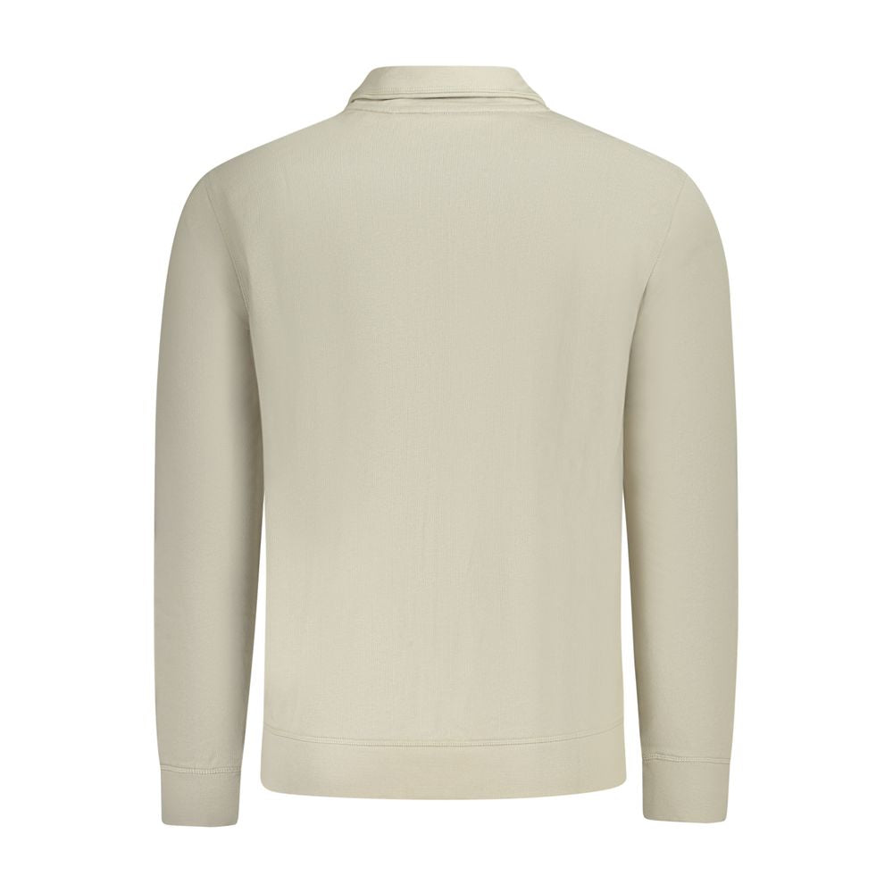 Beige Cotton Men Sweater