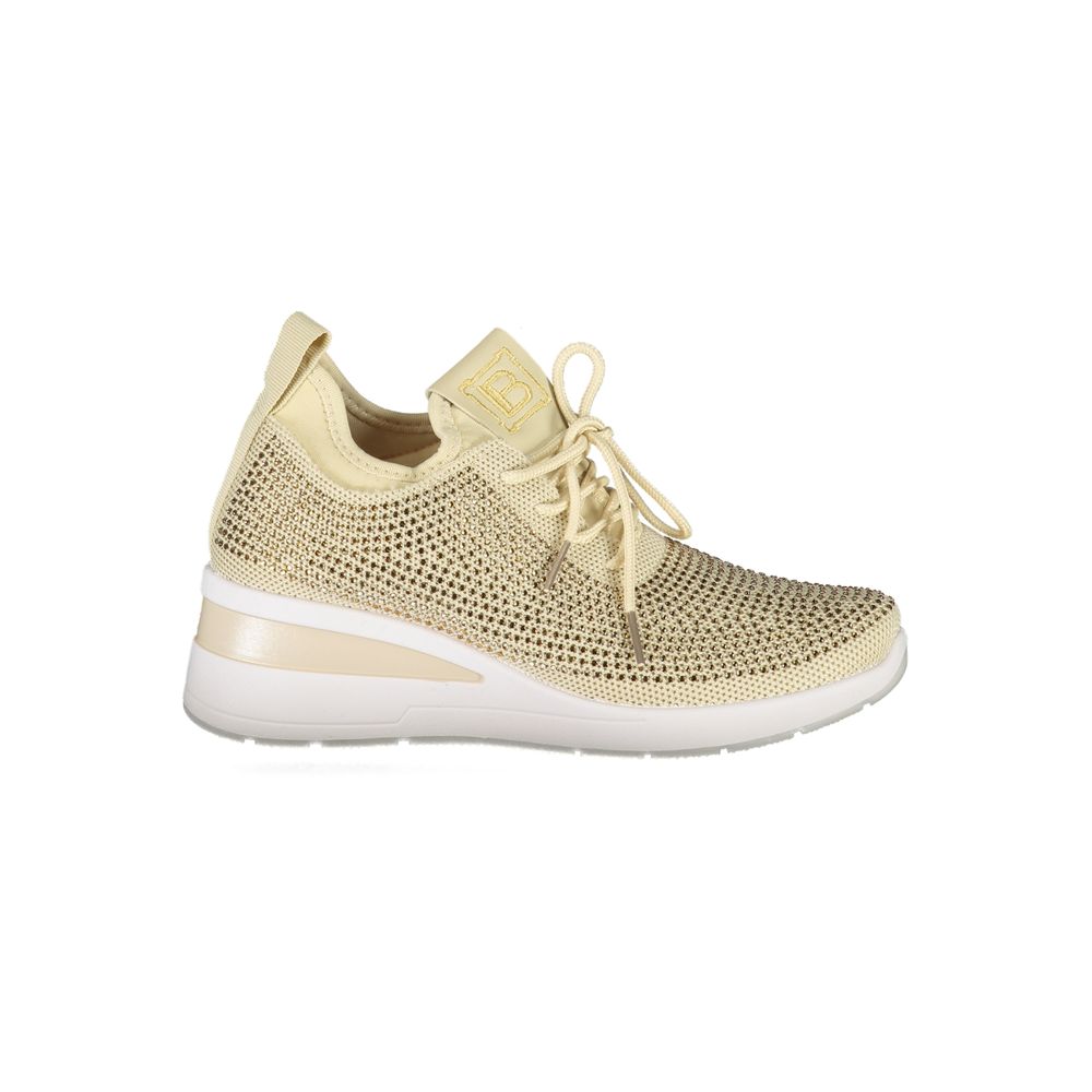 Beige Polyester Women Sneaker