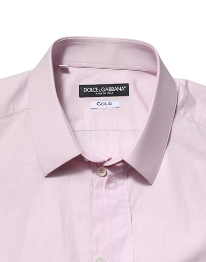 Pink Cotton GOLD Long Sleeves Dress Shirt