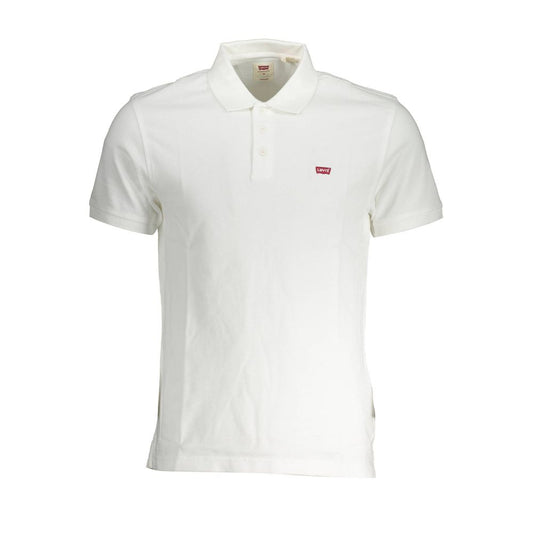 White Cotton Men Polo Shirt