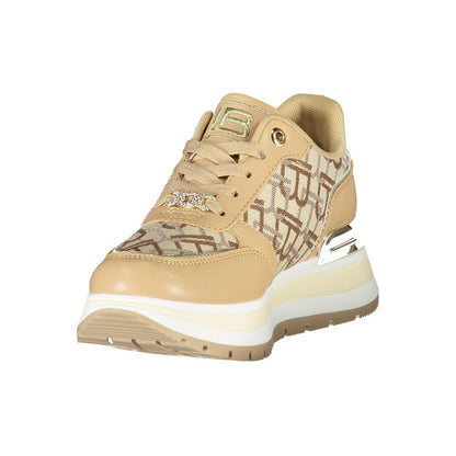 Beige Polyester Women Sneaker