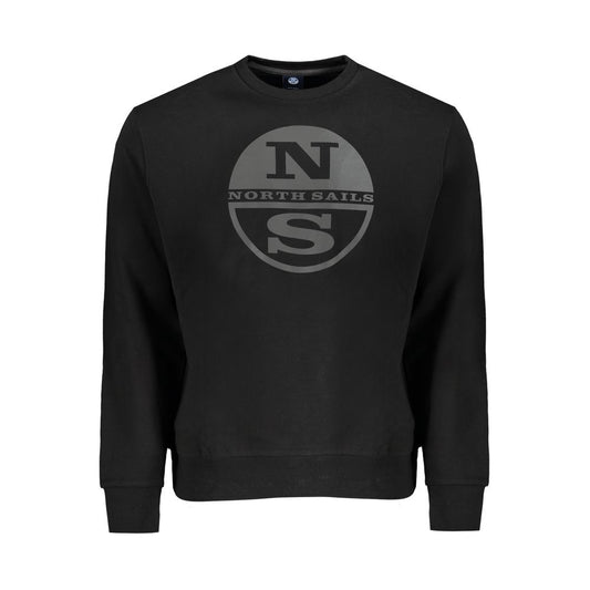 Black Cotton Men Sweater