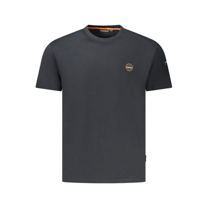 Black Cotton Men T-Shirt