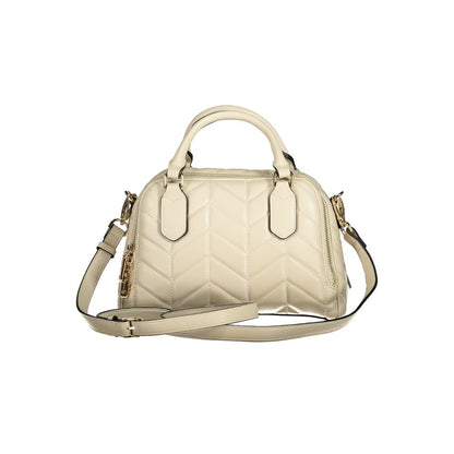 Beige Polyethylene Women Handbag