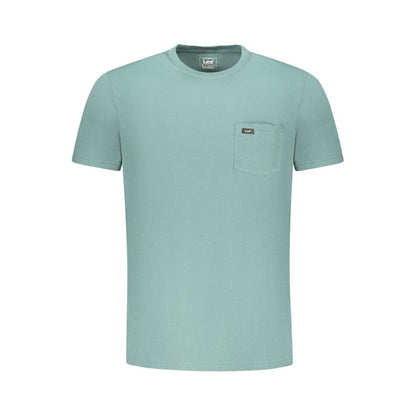 Green Cotton Men T-Shirt