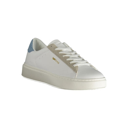 White Polyester Men Sneaker