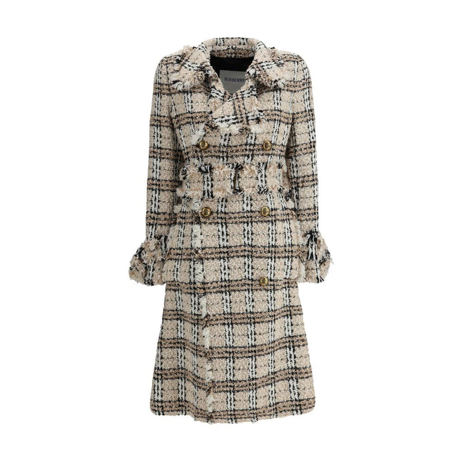 Check bouclé Coat
