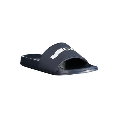 Blue Polyester Men Sandal