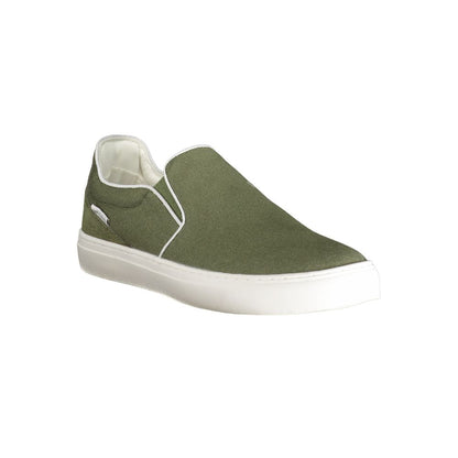 Green Polyester Men Sneaker