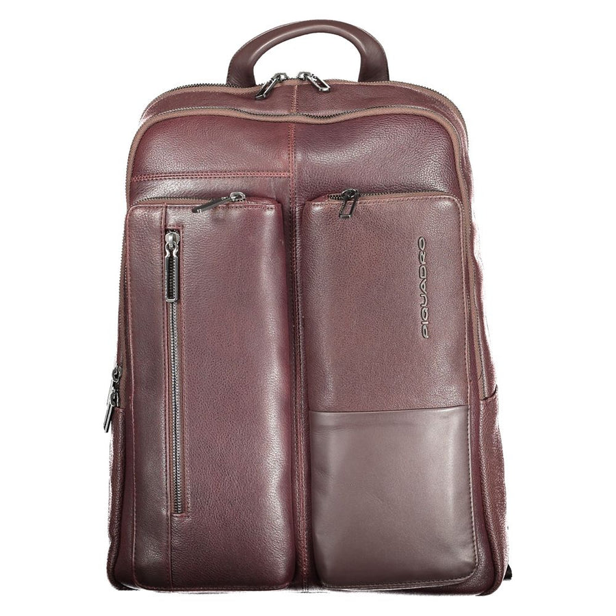 Brown Leather Men Backpack