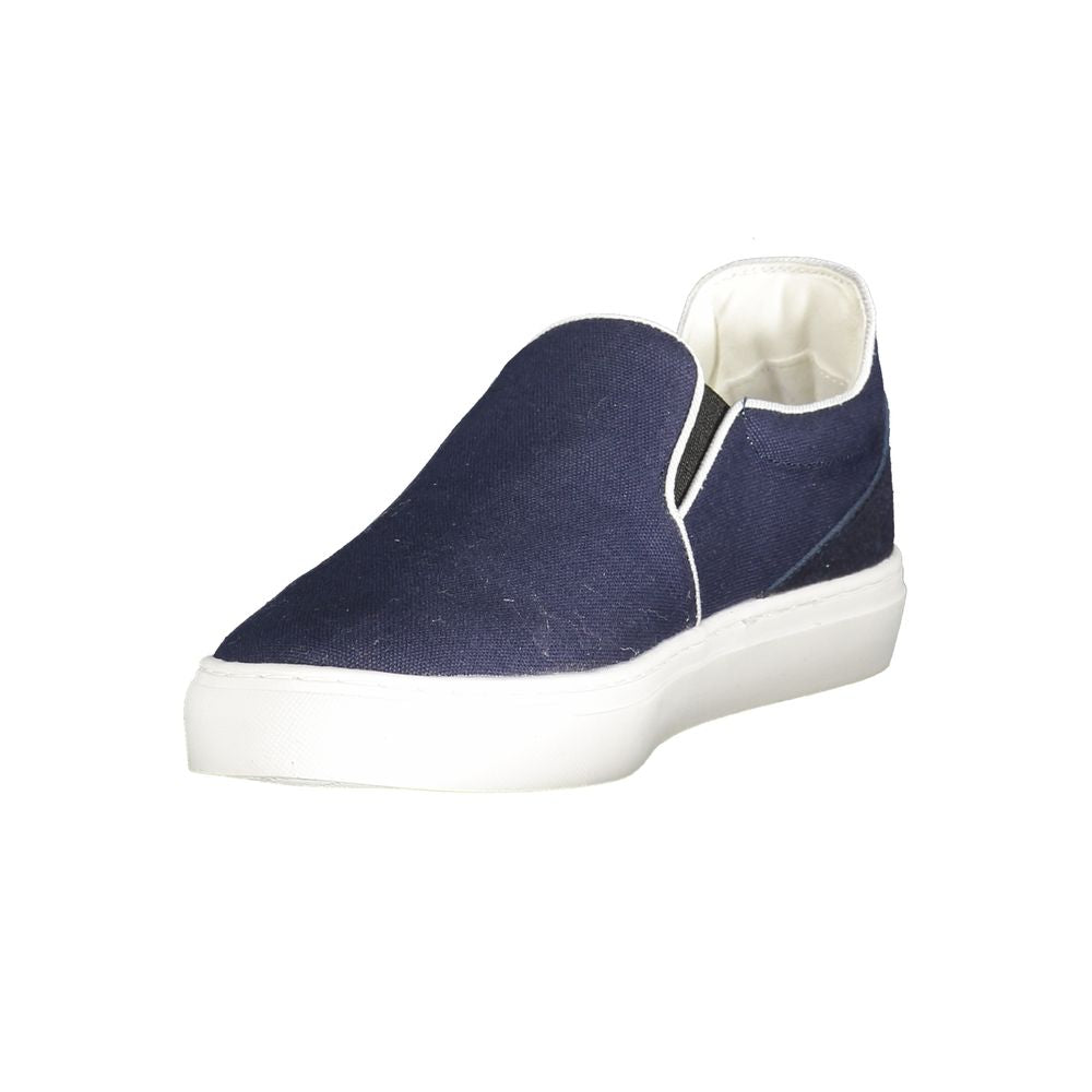 Blue Polyester Men Sneaker
