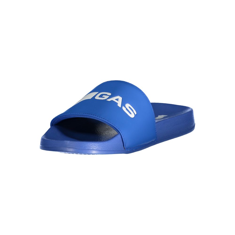Blue Polyester Men Sandal