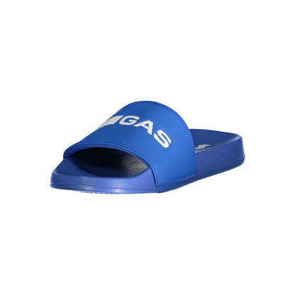 Blue Polyester Men Sandal