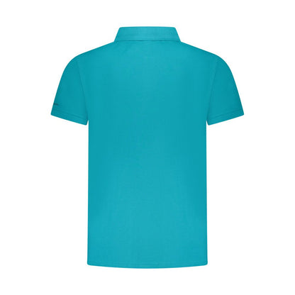 Light Blue Cotton Men Polo Shirt