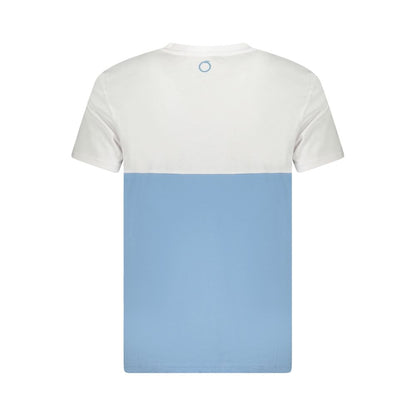Light Blue Cotton Men T-Shirt