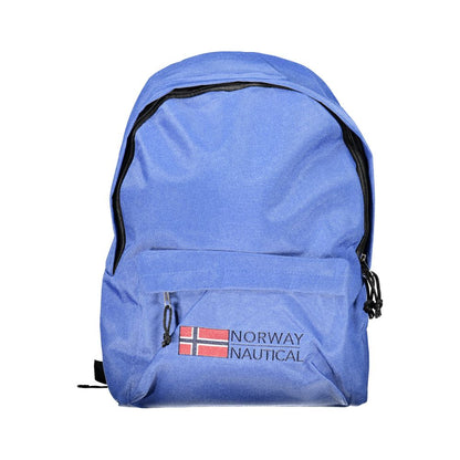Blue Polyester Men Backpack