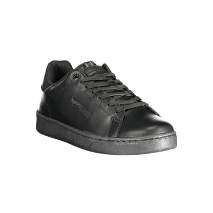 Black Polyester Men Sneaker