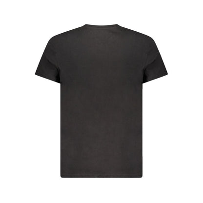 Black Cotton Men T-Shirt