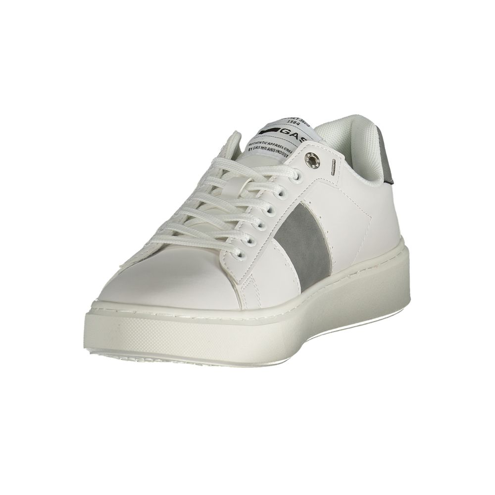 White Polyester Men Sneaker