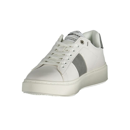 White Polyester Men Sneaker