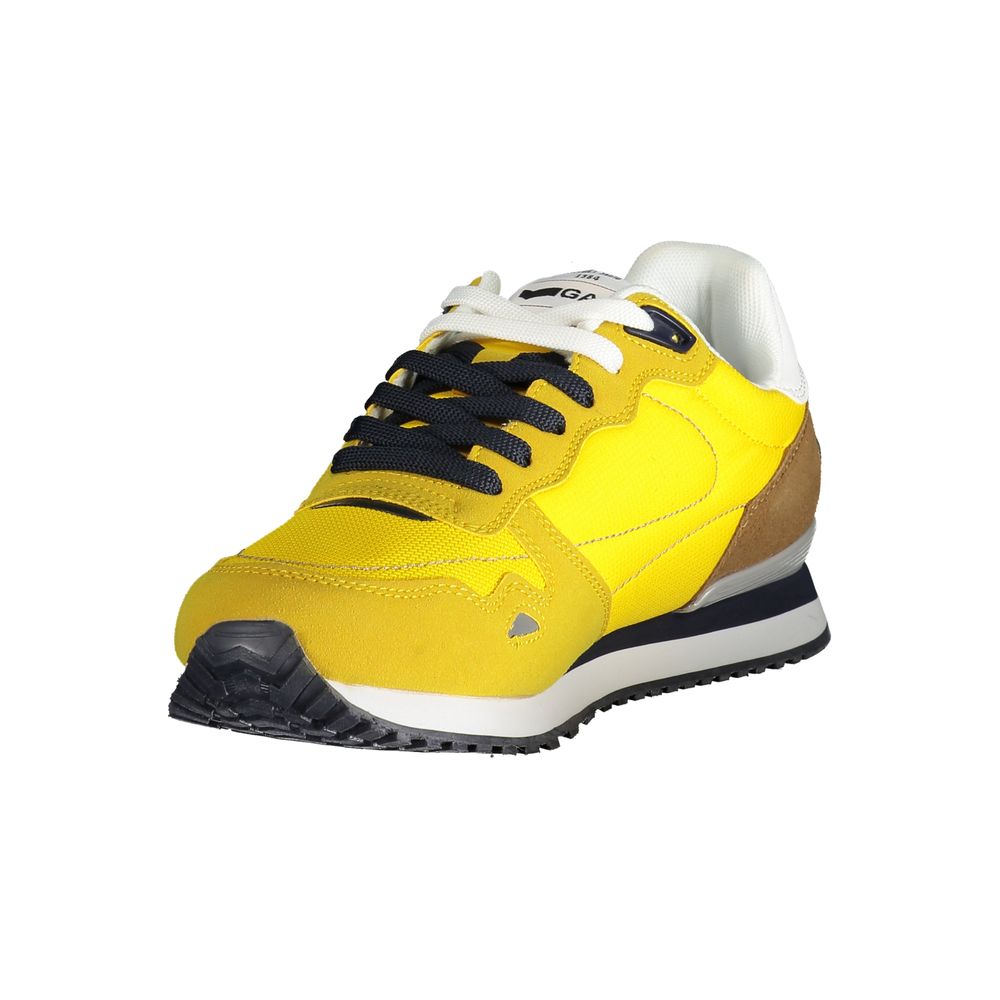 Yellow Polyester Men Sneaker