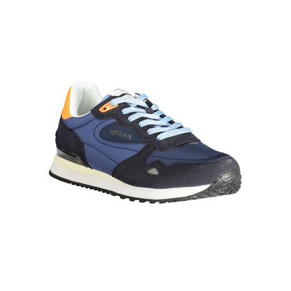 Blue Polyester Men Sneaker