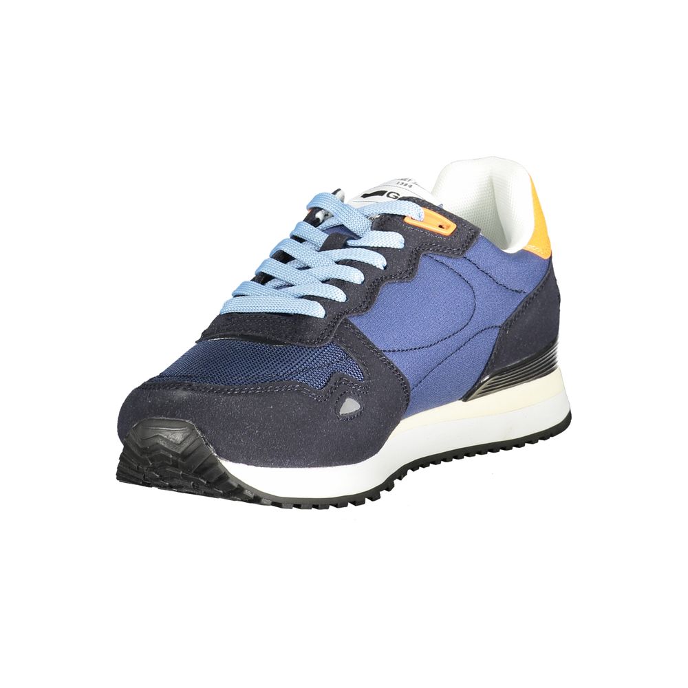 Blue Polyester Men Sneaker
