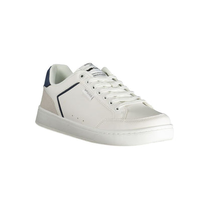 White Polyester Men Sneaker